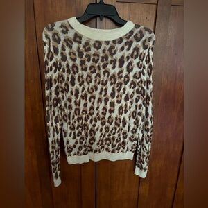 a new day Animal Print Crew Neck Sweater